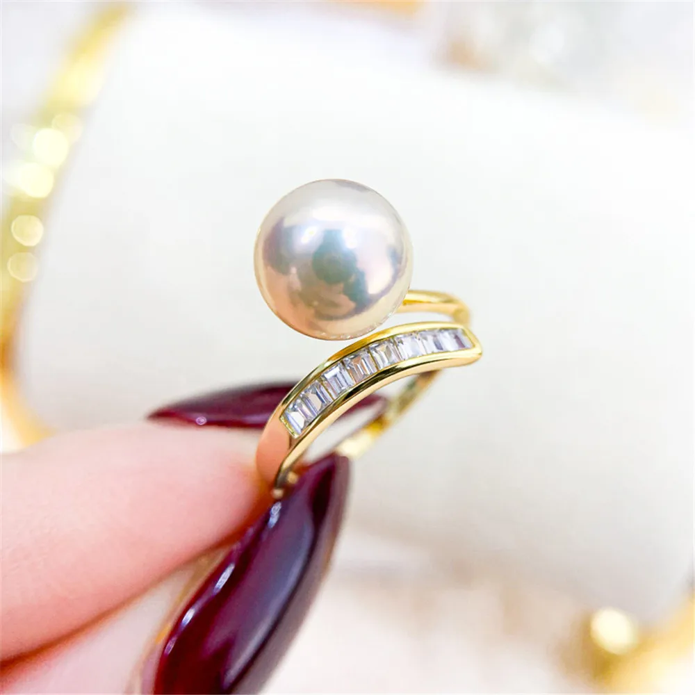 DIY Pearl Small Accessories S925 Sterling Silver Jewelry Fashion Gold Silver Ring Empty Set Fit 8-10mm Beads
DIY Pearl Small Accessories S925 Sterling Silver Jewelry Fashion Gold Silver Ring Empty Set Fit 8-10mm Beads