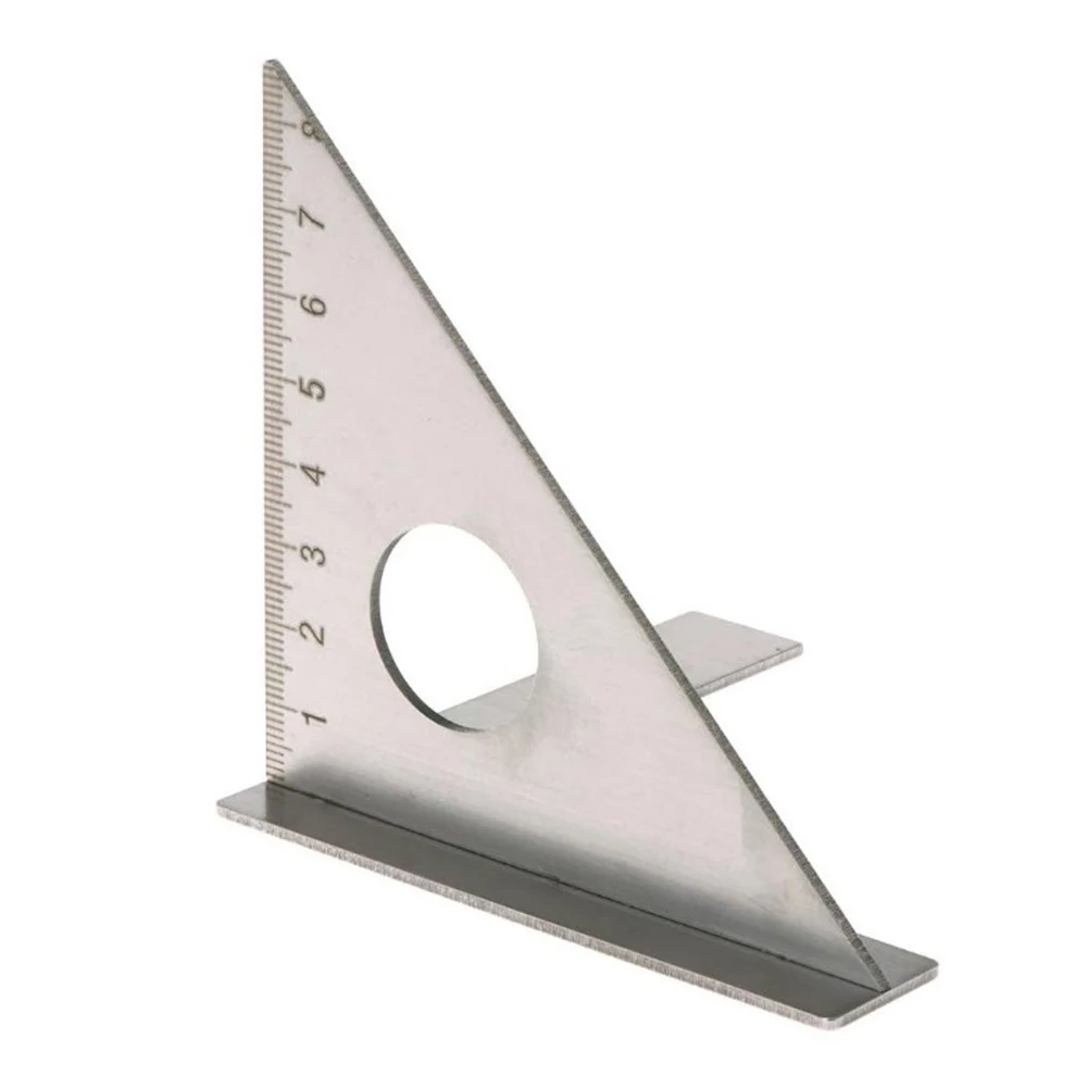 1pc 45 Degree Stainless Steel Triangle Ruler Woodworking Drawing Tools Square Ruler T And Tri Angle Mulit Scriber Tools
1pc 45 Degree Stainless Steel Triangle Ruler Woodworking Drawing Tools Square Ruler T And Tri Angle Mulit Scriber Tools
