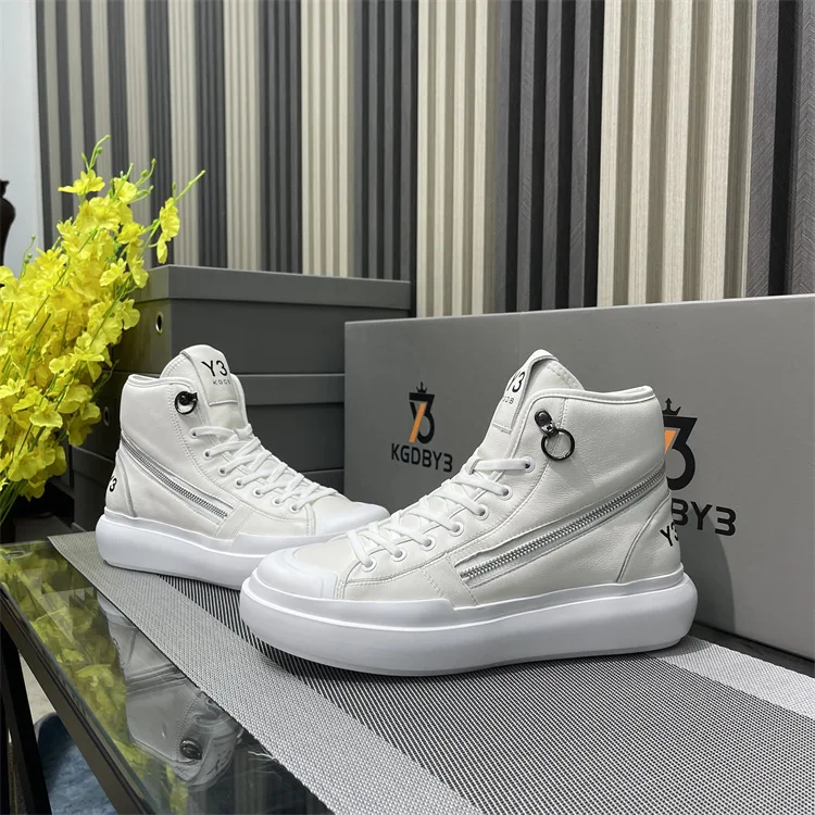 Y3 cowhide men's high top sneakers Thick soled leather women's High top shoes Running tennis shoes Zipper decorated sneakers
Y3 cowhide men's high top sneakers Thick soled leather women's High top shoes Running tennis shoes Zipper decorated sneakers