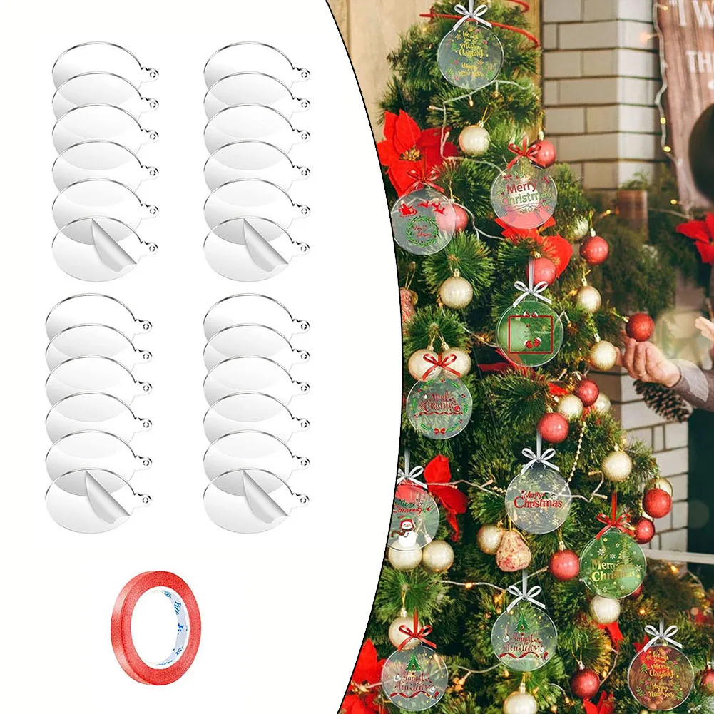 24Pcs Acrylic Decoration DIY Clear Christmas Baubles Acrylic Round Baubles Craft Xams Tree Decoration Blank Ornaments
24Pcs Acrylic Decoration DIY Clear Christmas Baubles Acrylic Round Baubles Craft Xams Tree Decoration Blank Ornaments