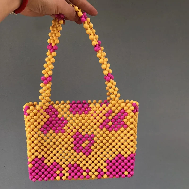 

Women's Shoulder Bags Sac A Mains Femme Fashion Leopard Pattern Handwoven Beaded Bag Retro Design Versatile New In Handbag