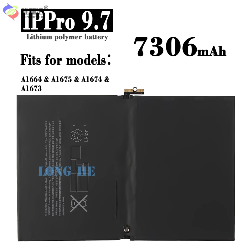 PINZHENG 7306mAh Tablet Battery For Apple iPad Pro 9.7 Inch High Capacity Battery A1673 A1674 A1675 Replacement Bateria
PINZHENG 7306mAh Tablet Battery For Apple iPad Pro 9.7 Inch High Capacity Battery A1673 A1674 A1675 Replacement Bateria