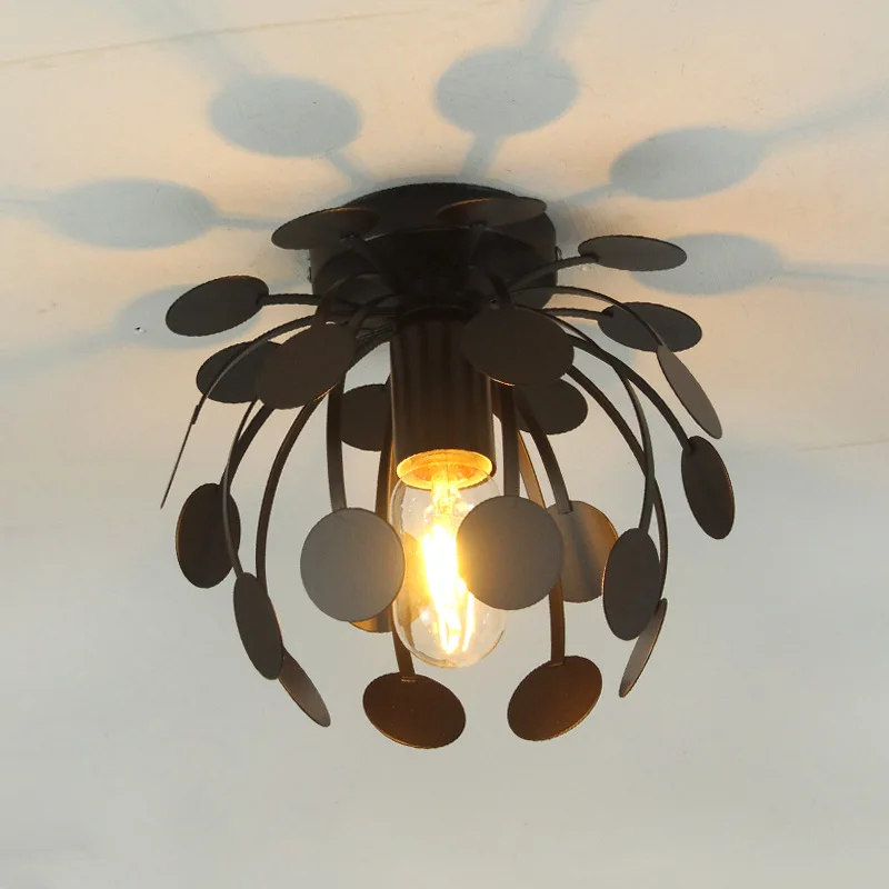 New American Ceiling Lamp Creative Spring Restaurant Kitchen Bedroom Aisle Lamp Porch Cloakroom Corridor Black Iron Ceiling Lamp
New American Ceiling Lamp Creative Spring Restaurant Kitchen Bedroom Aisle Lamp Porch Cloakroom Corridor Black Iron Ceiling Lamp