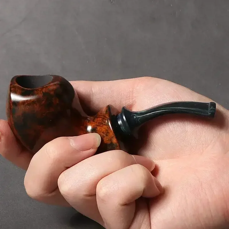 

Hand-made hollow atmosphere chamber of heather wood pipe, Wooden Tobacco Pipe for Beginner, Briar Wood Smoking Pipe,