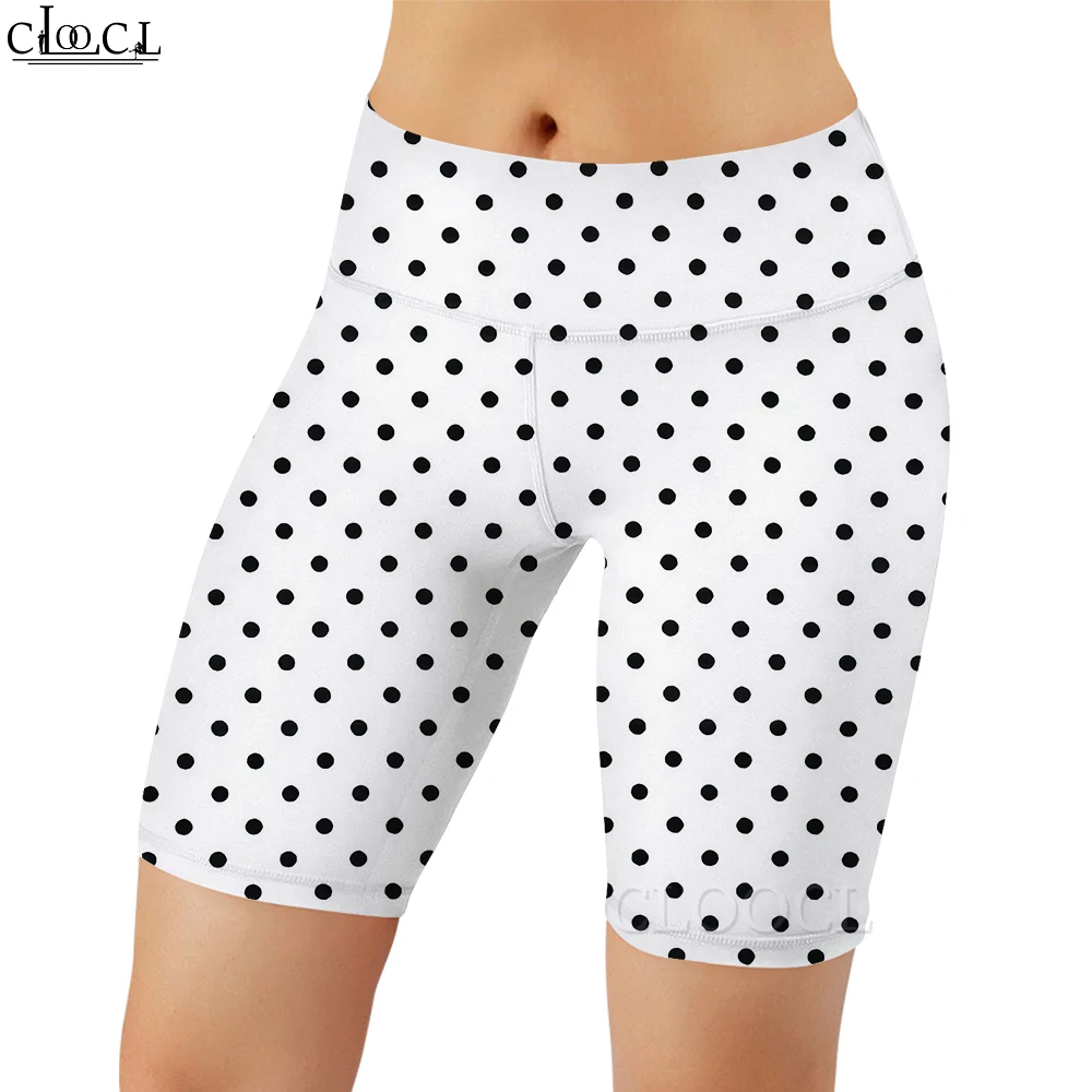 

CLOOCL New Women Legging Shorts Polka Dots Pattern 3D Printed Yoga Pants Gym Training Fitness Workout Butt Lifting Short Tight