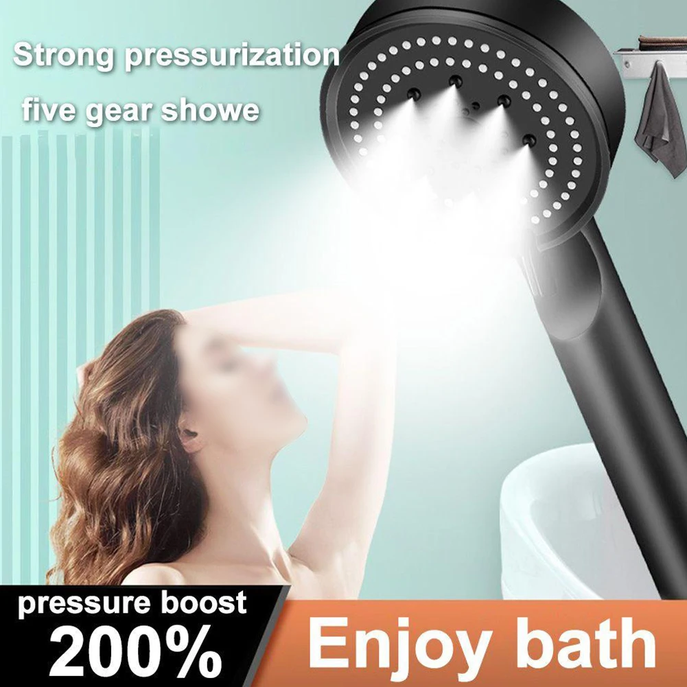 High Pressure Shower Head 5 Modes Adjustable Showerheads Handheld Water Saving One-Key Stop Spray Nozzle Bathroom Accessories
High Pressure Shower Head 5 Modes Adjustable Showerheads Handheld Water Saving One-Key Stop Spray Nozzle Bathroom Accessories