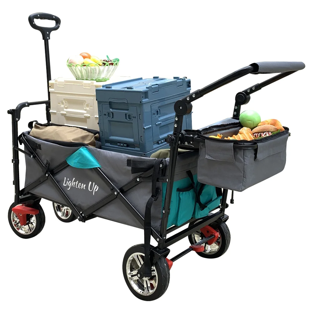 Folding Wagon Cart W/ Adjustable Handle Bar Removable Canopy Oxford Cloth Collapsible Shopping Outdoor Camping Beach Cart
Folding Wagon Cart W/ Adjustable Handle Bar Removable Canopy Oxford Cloth Collapsible Shopping Outdoor Camping Beach Cart
