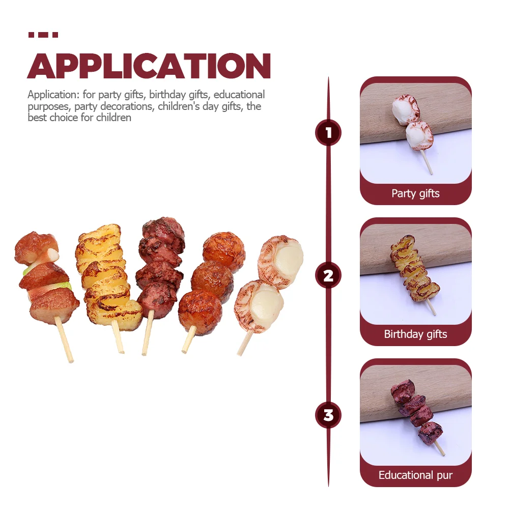 5 Pcs Nail Simulation Barbecue Skewers Child Toy Boy Food Barbquevtools for Kids Pvc Realistic Fake
5 Pcs Nail Simulation Barbecue Skewers Child Toy Boy Food Barbquevtools for Kids Pvc Realistic Fake