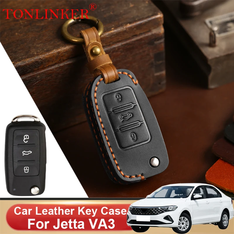 TONLINKER Car Dedicated Leather Key Case For Jetta VA3 2019 2020 2021 2022 2023-Present Holder Shell Remote Keychain Accessories
TONLINKER Car Dedicated Leather Key Case For Jetta VA3 2019 2020 2021 2022 2023-Present Holder Shell Remote Keychain Accessories