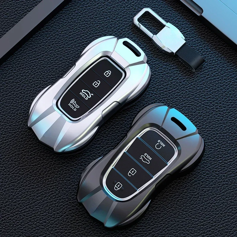 

For Hyundai Ix35 Ix25 Famous Pictures Elantra Tucson L Zinc Alloy Silver Car Key Case Keyless Cover Key Shell Car Accessories