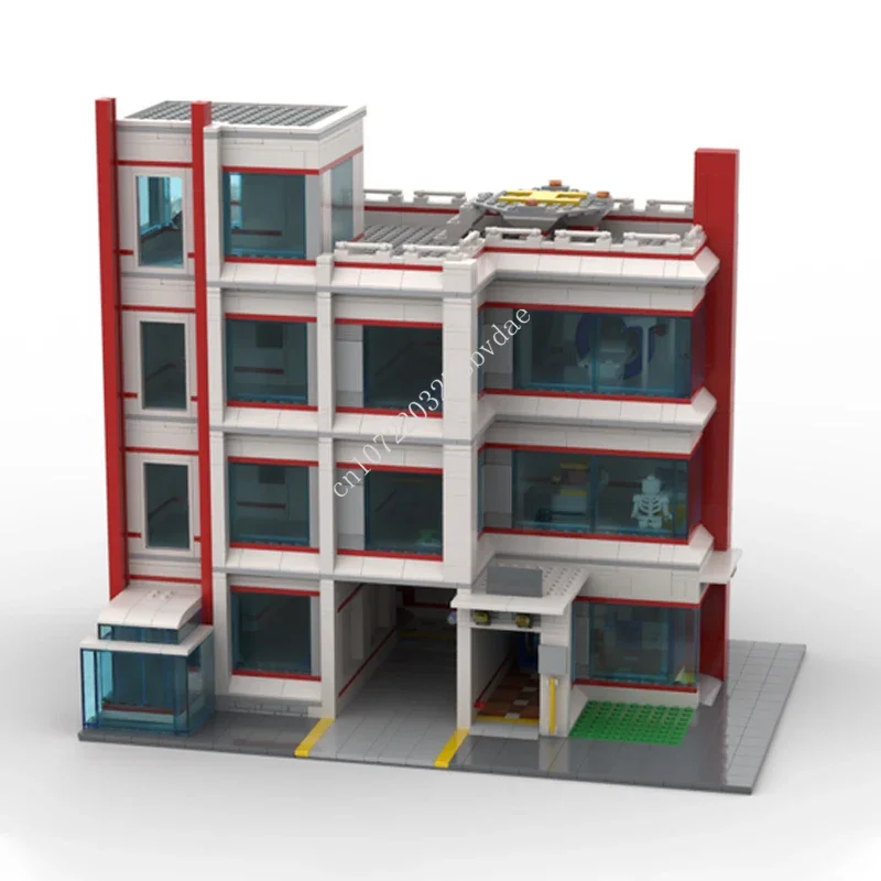 

2678PCS MOC Modular Modern City Hospital Model Building Blocks Bricks DIY Emergency Room Creative Assembly Toys Birthday Gifts