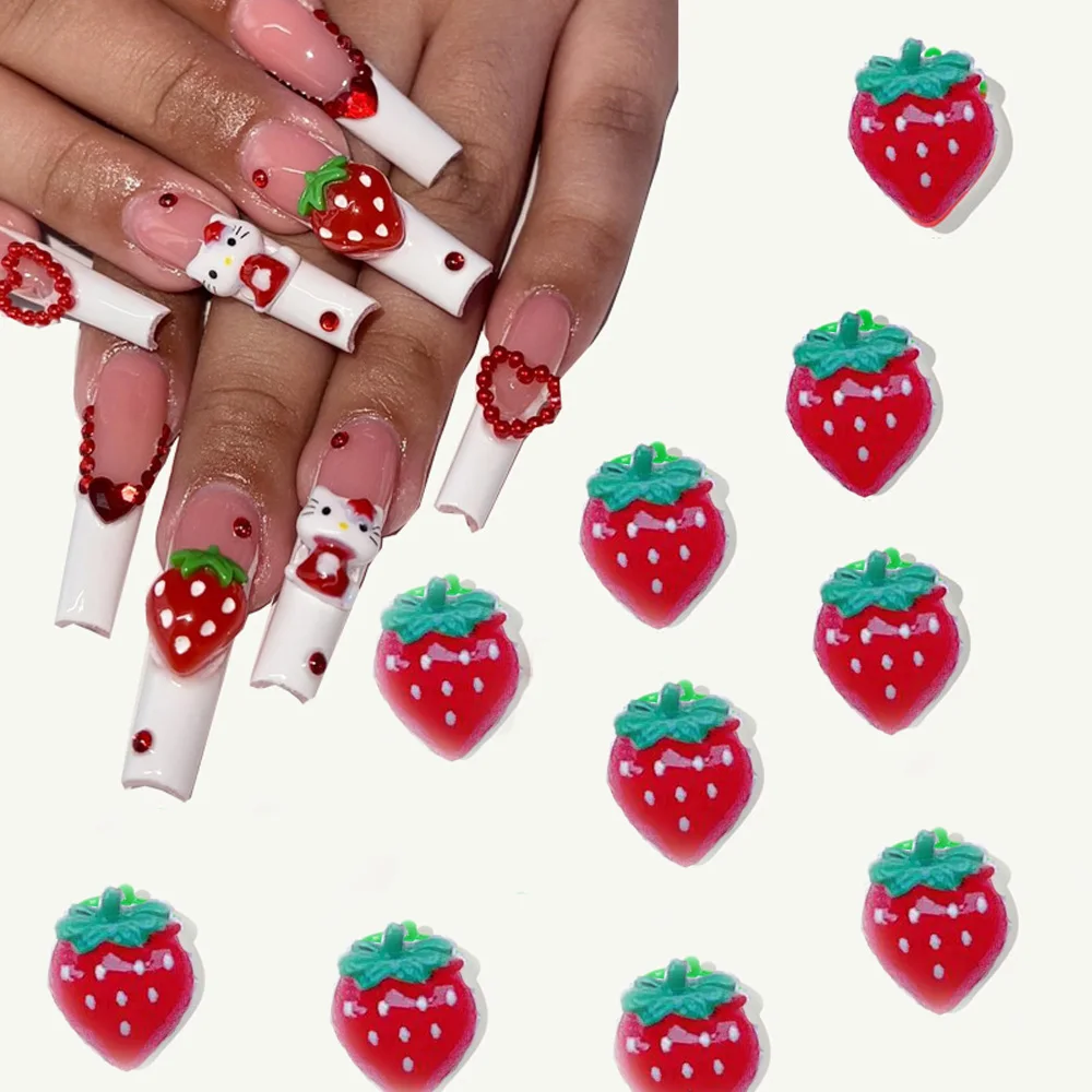 10pcs Kawaii Strawberry Nail Art Charm 3D Summer Ice Transparent Fruit Strawberry Cherry Nail Rhinestone DIY Manicure Decoration
10pcs Kawaii Strawberry Nail Art Charm 3D Summer Ice Transparent Fruit Strawberry Cherry Nail Rhinestone DIY Manicure Decoration