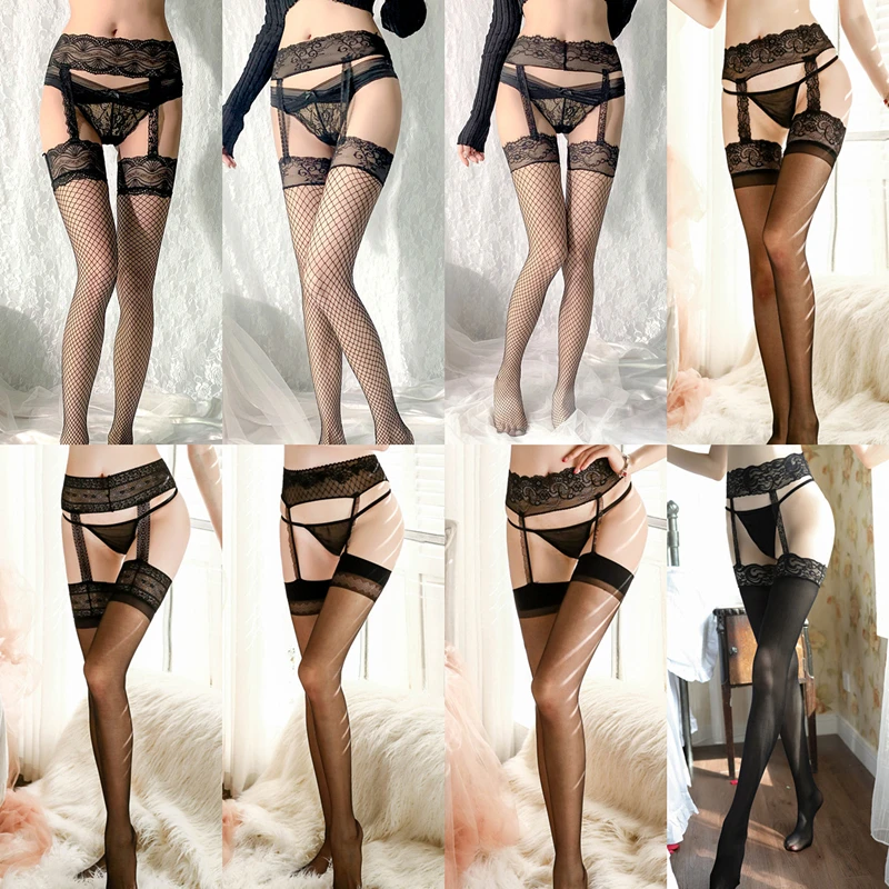 Women Sexy Body Stocking Lace Soft Top Thigh High Stockings + Suspender Garter Belt Over Knee Mesh Pantyhose Integrated Socks
Women Sexy Body Stocking Lace Soft Top Thigh High Stockings + Suspender Garter Belt Over Knee Mesh Pantyhose Integrated Socks
