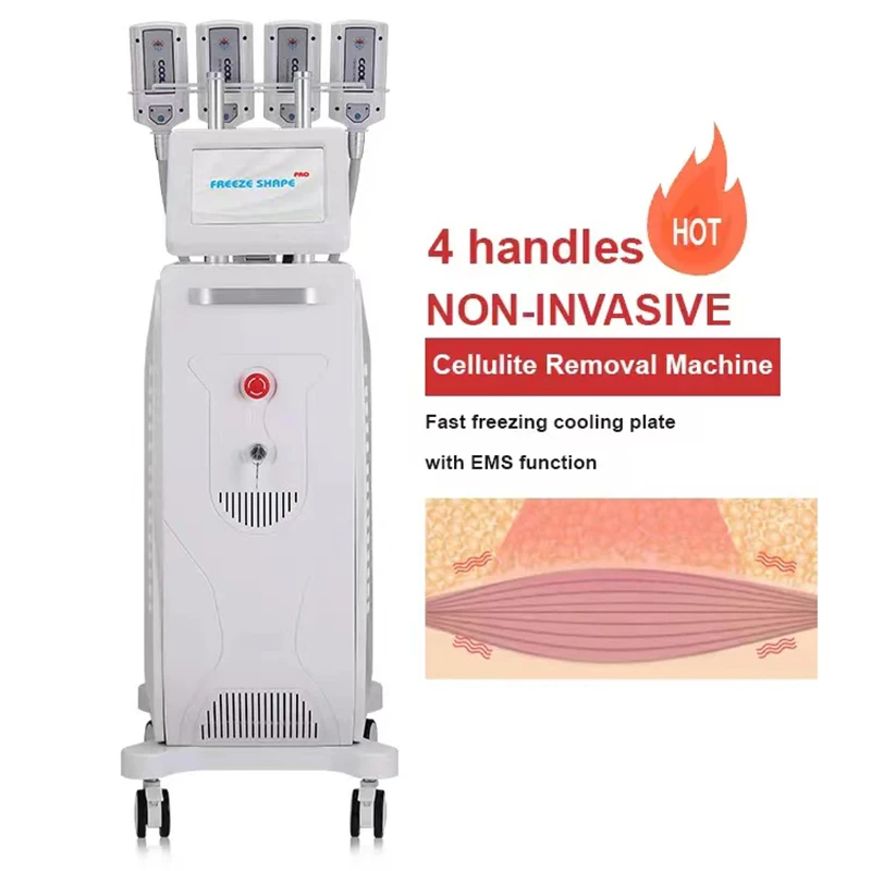 

2023 Ems 4/8 Cooling Pads RF Cryolipolysis Body Sculpture Ice Slimming Cryo Fat Removal Shaping Muscle Building Beauty Machine