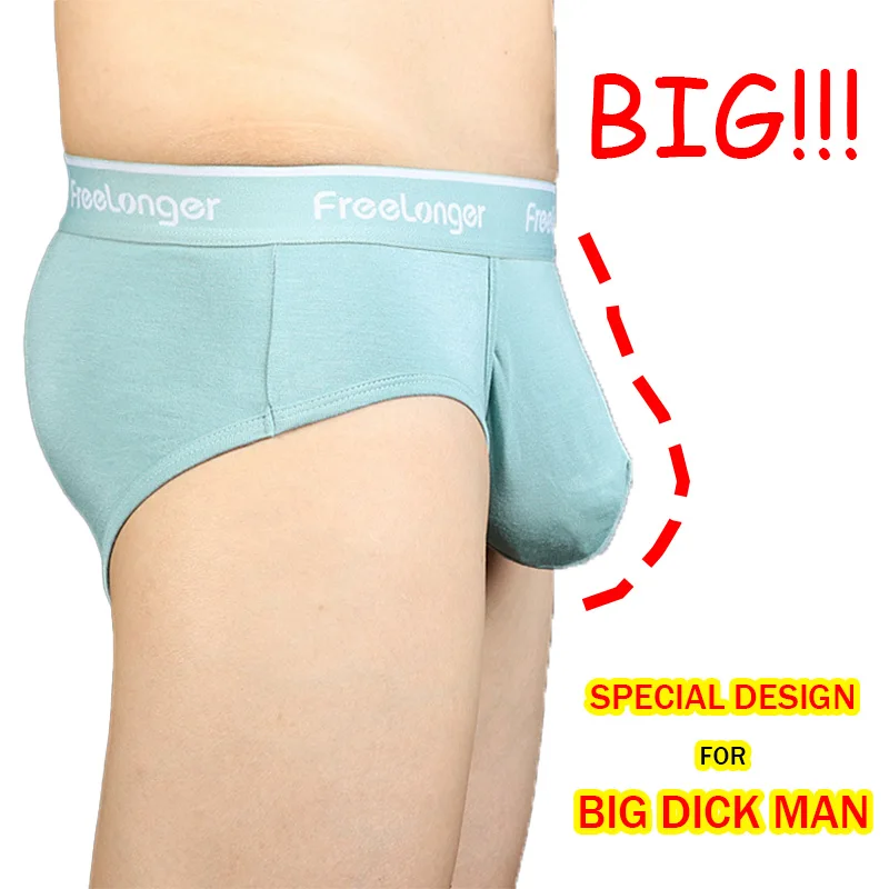 

Man Ultra-Low Briefs Boxers Super Big Penis Pouch Bulge Dick Boxer Modal Elastic Sexy Lingerie Long Cock Gay U-convex Erotic