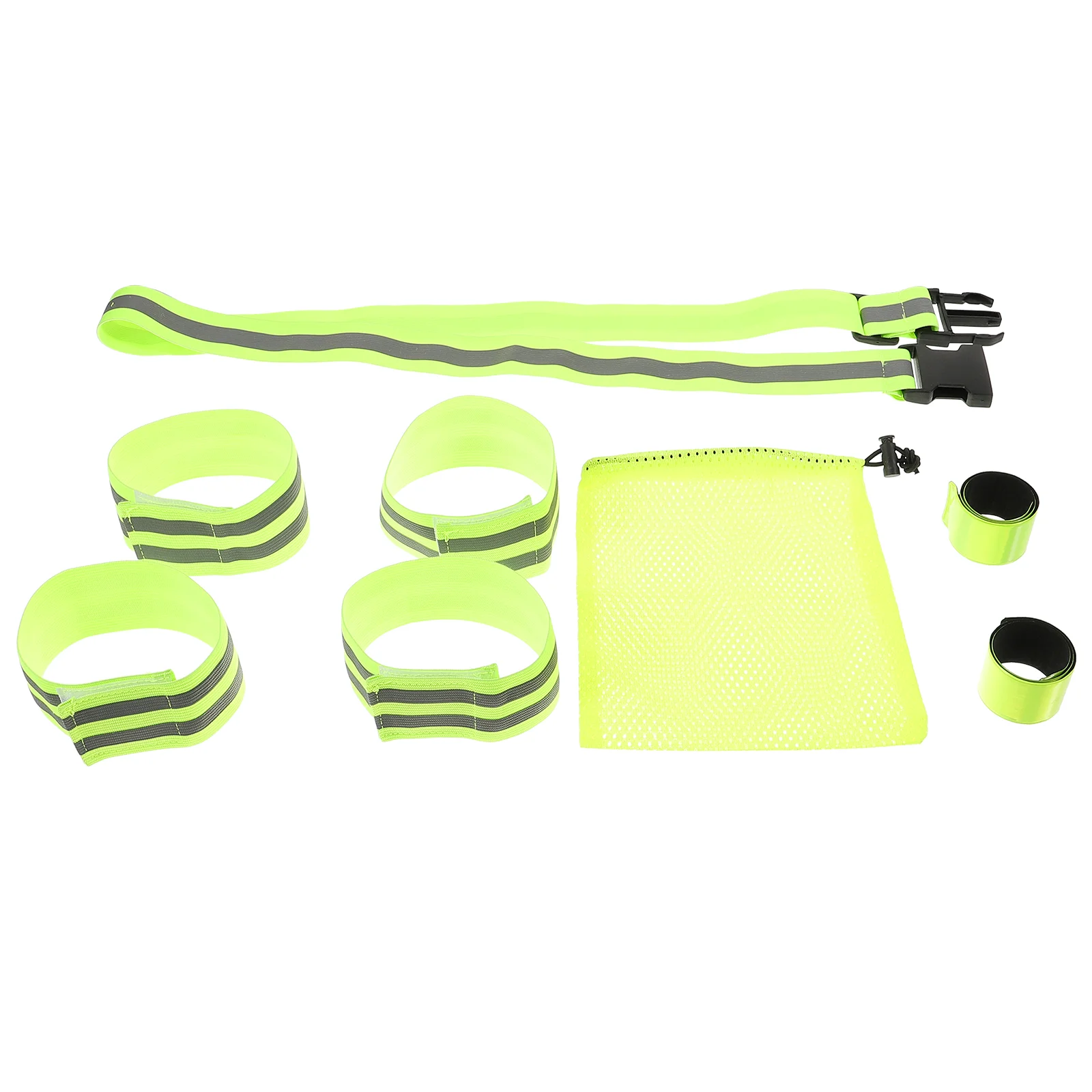 

Green Reflective Sash For Walking At Night Tape Set Belt For Sports Wristband Armband High Visibility Night Shoulder Strap