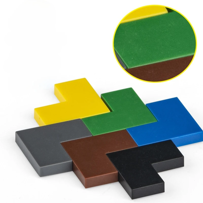 

250pcs Small Particle 14719 Right Angle Tile 2+1 Brick DIY Building Blocks Compatible Creative Gift MOC Blocks Castle Toys