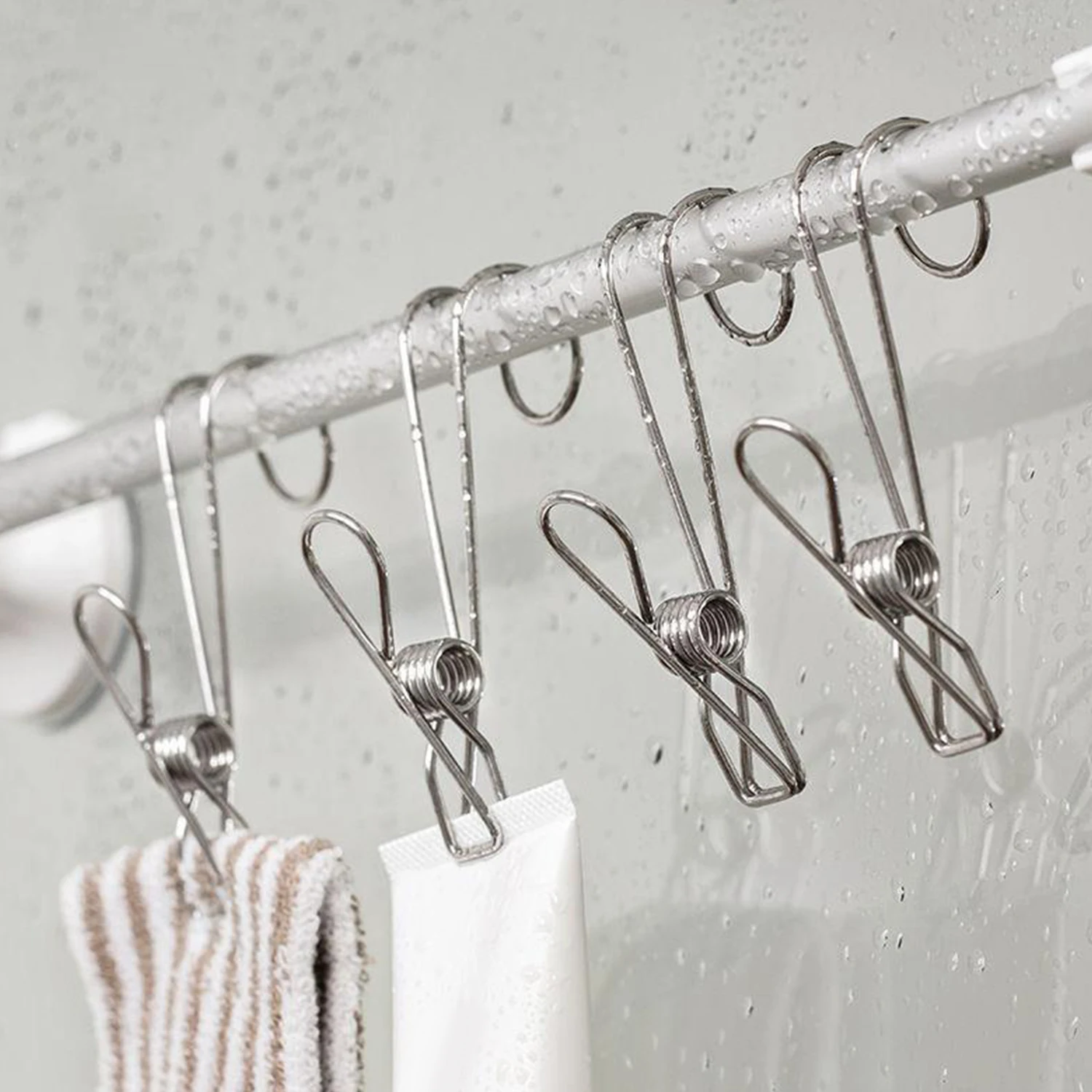 1pcs Stainless Steel Clothes Pegs Bathroom Towel Clip Multipurpose Laundry Clothes Socks Pegs Kitchen Organizer Hook Clothespin
1pcs Stainless Steel Clothes Pegs Bathroom Towel Clip Multipurpose Laundry Clothes Socks Pegs Kitchen Organizer Hook Clothespin
