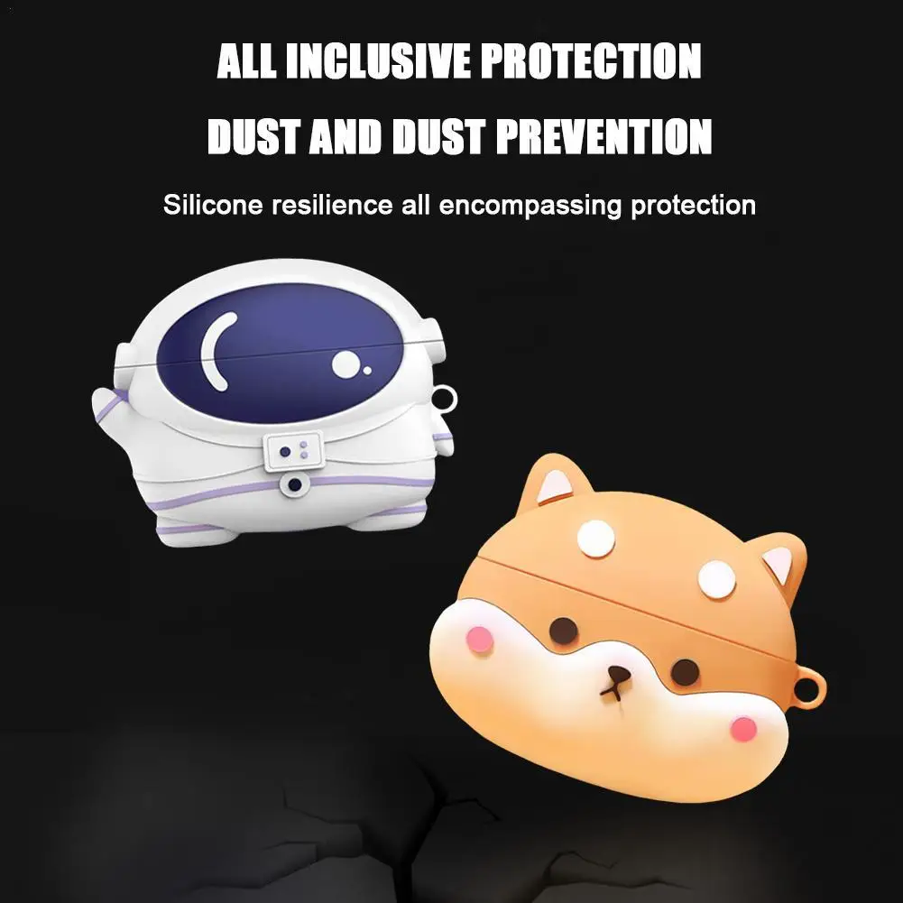 

Cute Cartoon Astronaut Soft Silicone Earphone Protective Case For Bose Ultra Open Earbuds Headphone Anti-fall Protect Cover