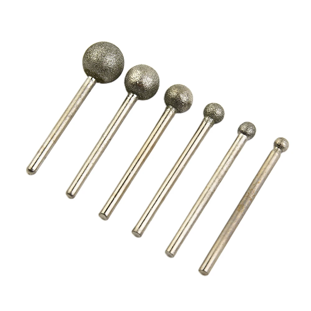 6pcs 4/5/6/8/10/12mm Spherical Diamond Grinding Needle Head 3mm Shank For Sculpting Dressing Internal Grinding
6pcs 4/5/6/8/10/12mm Spherical Diamond Grinding Needle Head 3mm Shank For Sculpting Dressing Internal Grinding