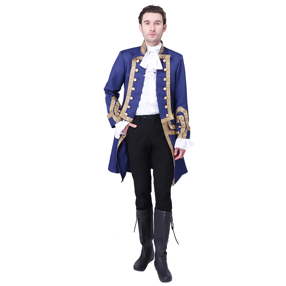 Men's 18th Century Colonial Military Uniform Tailcoat Costume Medieval Victorian Men's Regency Outfit retro Halloween Costume
Men's 18th Century Colonial Military Uniform Tailcoat Costume Medieval Victorian Men's Regency Outfit retro Halloween Costume