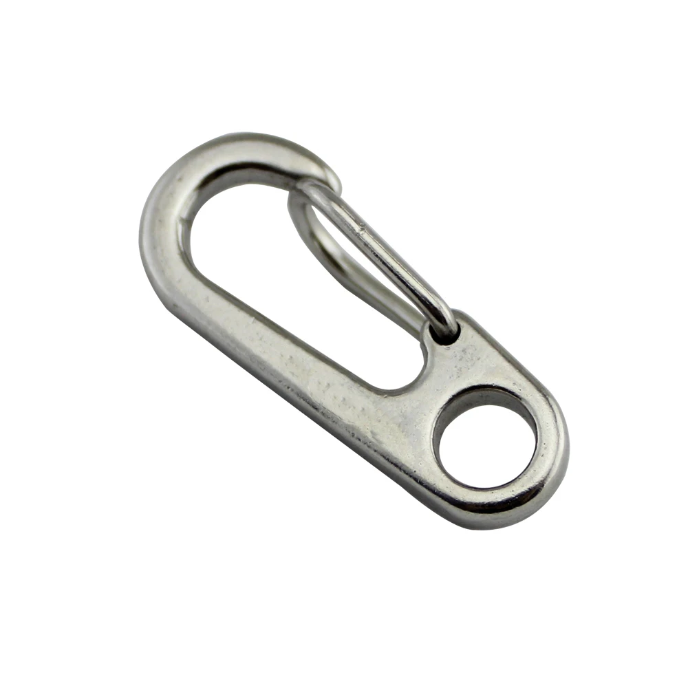 

10pcs/lot 304/316 Stainless Steel Mini Quick Released Split Keychain Key Ring Clasps Clips Hooks 35mm