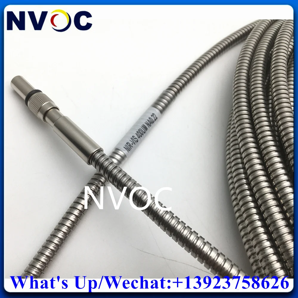 

2Pcs SMA905 Round to FC-Round,7Individualx200µm Core Fibers,Low-OH,0.22NA,400-2400 NIR,3.1M,Armored Metallic Coverage Patch Cord