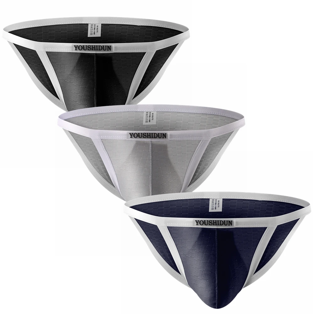 Ropa Interior Sexy Para Hombre Suspensorio De Nailon Bikini Suave Bragas Paquete De M Xxxl