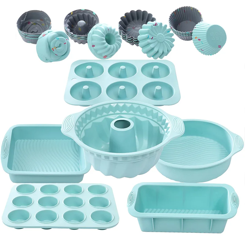 Wholesale Silicone Baking Set Bakeware With Lid For Baking Muffin Pan Donut Pan And Cupcake Mold Silicone Baking Cups Set
Wholesale Silicone Baking Set Bakeware With Lid For Baking Muffin Pan Donut Pan And Cupcake Mold Silicone Baking Cups Set