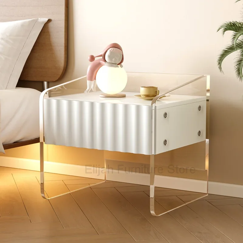 Cream Style Bedside Table Acrylic Transparent Bedside Cabinet Narrow Cabinet French Suspension Mesa De Cabeceira Furniture WKNS
Cream Style Bedside Table Acrylic Transparent Bedside Cabinet Narrow Cabinet French Suspension Mesa De Cabeceira Furniture WKNS