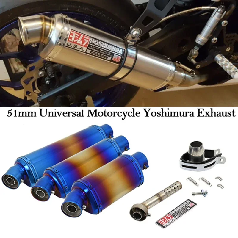 51MM Universal Motorcycle Yoshimura Exhaust Muffler DB Killer Escape Pipe Motorbike 100cc-1000cc ATV GP Scooter For NMAX PCX 125
51MM Universal Motorcycle Yoshimura Exhaust Muffler DB Killer Escape Pipe Motorbike 100cc-1000cc ATV GP Scooter For NMAX PCX 125