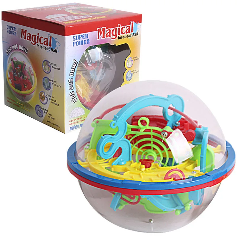 Magic Intellect Ball 100 Step 3D puzzle Ball Labyrinth Sphere Globe Toys Challenging Barriers Game Brain Tester Balance Training
Magic Intellect Ball 100 Step 3D puzzle Ball Labyrinth Sphere Globe Toys Challenging Barriers Game Brain Tester Balance Training