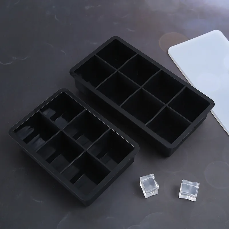 Food Grade Silicone Ice Cube Mold Reusable Black Square Tray Ice Mold With Lid Non-toxic Durable Bar Pub Wine Ice Blocks Maker
Food Grade Silicone Ice Cube Mold Reusable Black Square Tray Ice Mold With Lid Non-toxic Durable Bar Pub Wine Ice Blocks Maker