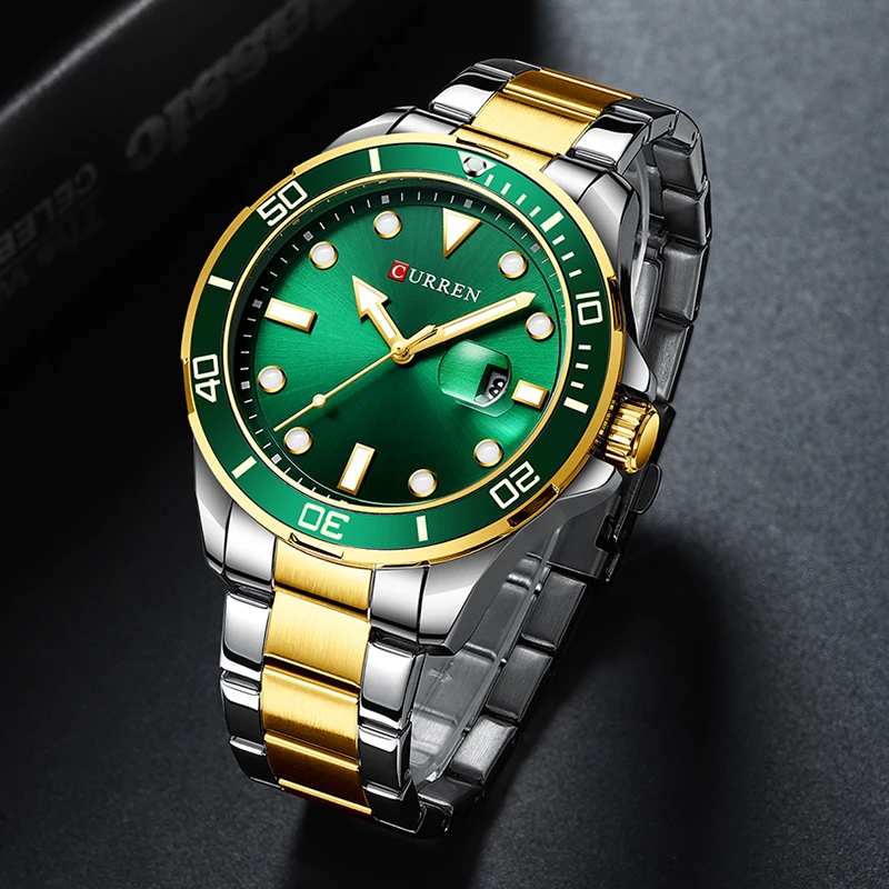 Fashion Green Water Ghost Series Quartz Men Watches CURREN Luxury High-end Sapphire Glass Stainless Steel Watch Men Casual Clock
Fashion Green Water Ghost Series Quartz Men Watches CURREN Luxury High-end Sapphire Glass Stainless Steel Watch Men Casual Clock