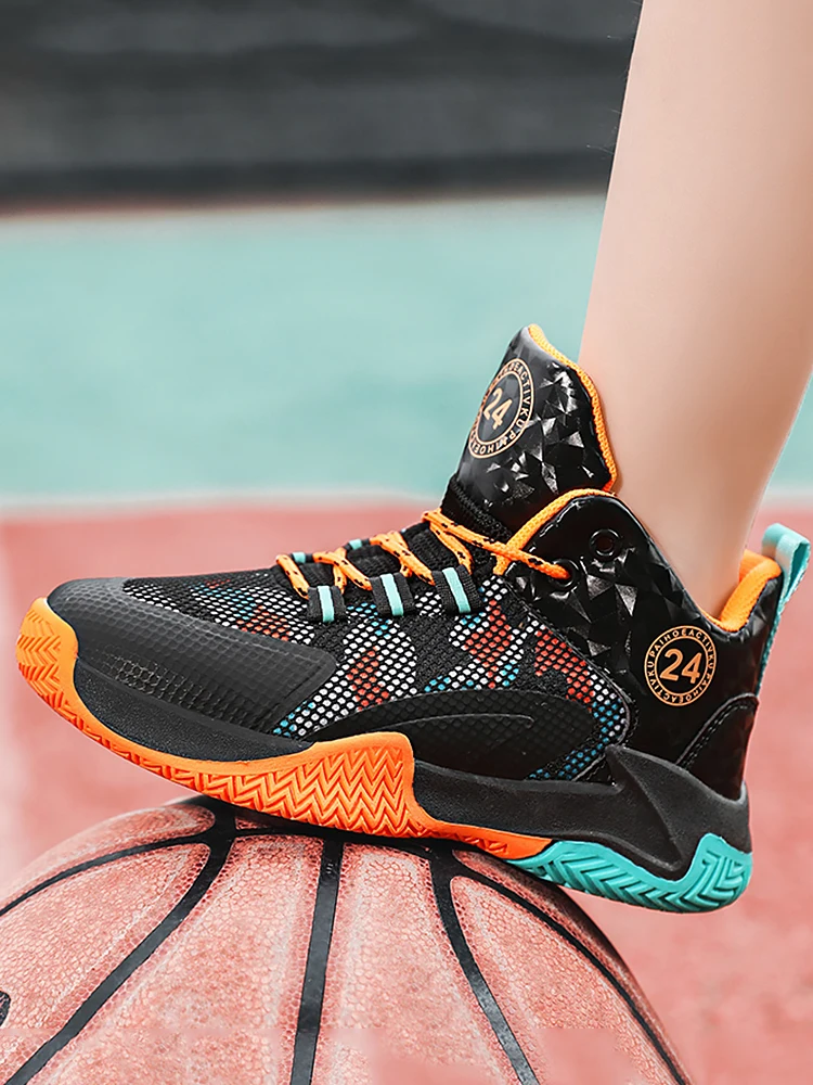 Boacoisa tênis de basquete infantil treinamento competição malha esportes ao ar livre tênis corrida respirável para meninos meninas Boacoisa tênis de basquete infantil treinamento competição malha esportes ao ar livre tênis corrida respirável para meninos meninas