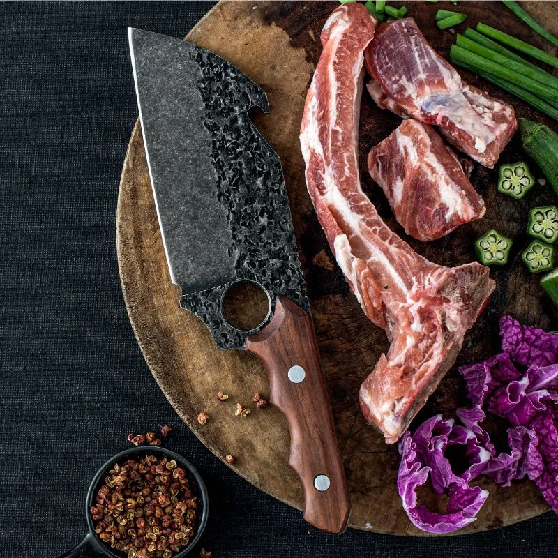 Ручная ковка, маленький кухонный нож с кольцом, маленький изогнутый нож, нож для рыбы, портативный уличный стальной кухонный нож 5CR15
Ручная ковка, маленький кухонный нож с кольцом, маленький изогнутый нож, нож для рыбы, портативный уличный стальной кухонный нож 5CR15