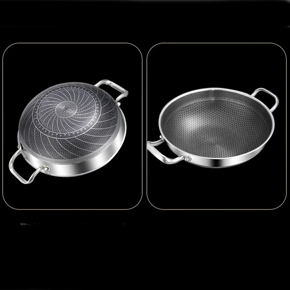 Induction General Cooker Stove Food 304 Frying Pan Pot Stainless Stick Non Grade Gas Bottom Honeycomb Steel Wok
Induction General Cooker Stove Food 304 Frying Pan Pot Stainless Stick Non Grade Gas Bottom Honeycomb Steel Wok