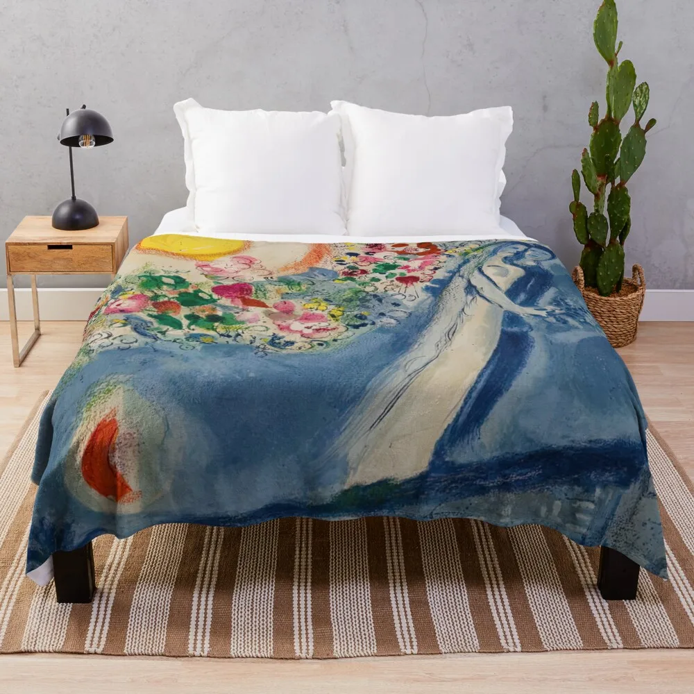

Lovers in the Sky of Nice by Marc Chagall Throw Blanket Luxury Throw Bed covers Single Blankets