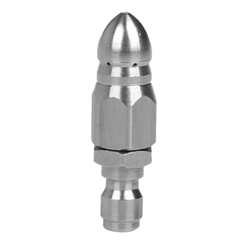Jetter Spray Nozzle Pressure Washer Drain Sewer Cleaning Pipe 1/4inch Quick Plug Hose Nozzle 1 Front 6 Back Stainless Steel
Jetter Spray Nozzle Pressure Washer Drain Sewer Cleaning Pipe 1/4inch Quick Plug Hose Nozzle 1 Front 6 Back Stainless Steel