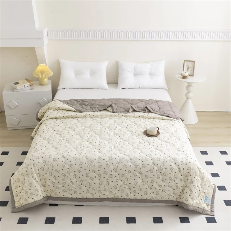 Cartoon Style Bedspread Quilted Comforter Nap Blanket Home Duvets 여름이불 Breathable Quilt Printed Thin Duvets couette de lit Cartoon Style Bedspread Quilted Comforter Nap Blanket Home Duvets 여름이불 Breathable Quilt Printed Thin Duvets couette de lit