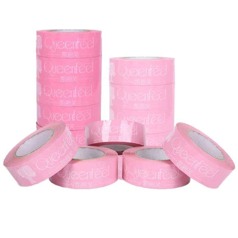 

Customized productCustom Printed Branded Pink Bopp Meters Shipping Adhesive Packaging Tape With Logo