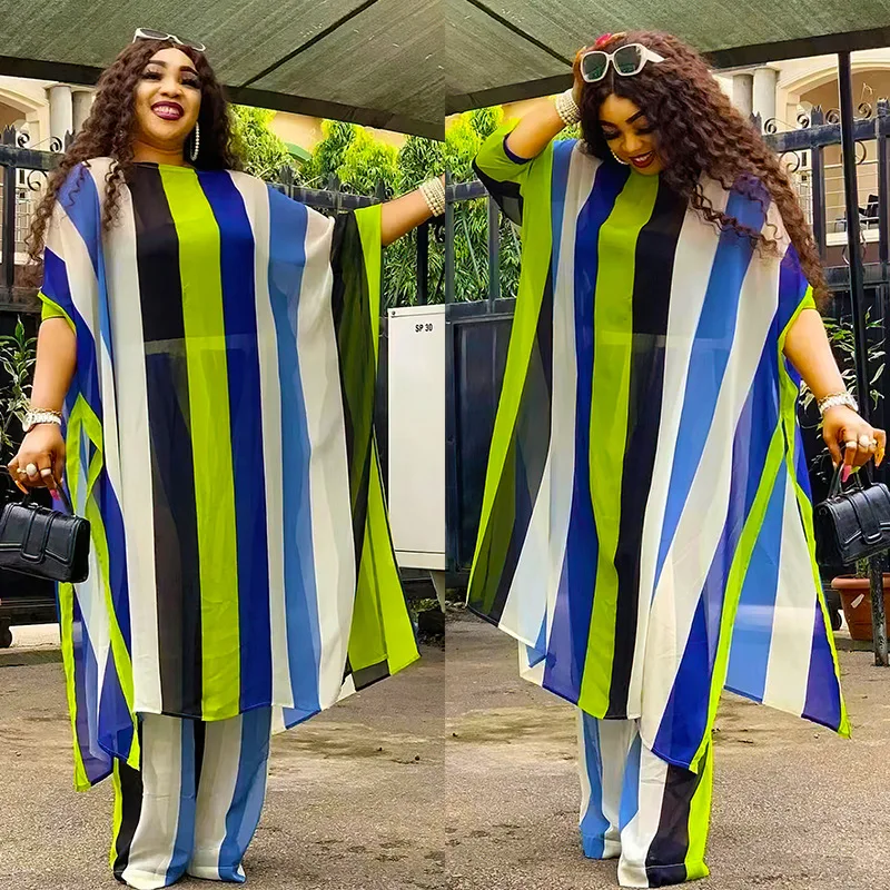 2 Piece Set Women Africa Clothes 2023 Dashiki African Summer Chiffon Outfits Long Tops Pants Suit Plus Size Party Dress for Lady
2 Piece Set Women Africa Clothes 2023 Dashiki African Summer Chiffon Outfits Long Tops Pants Suit Plus Size Party Dress for Lady