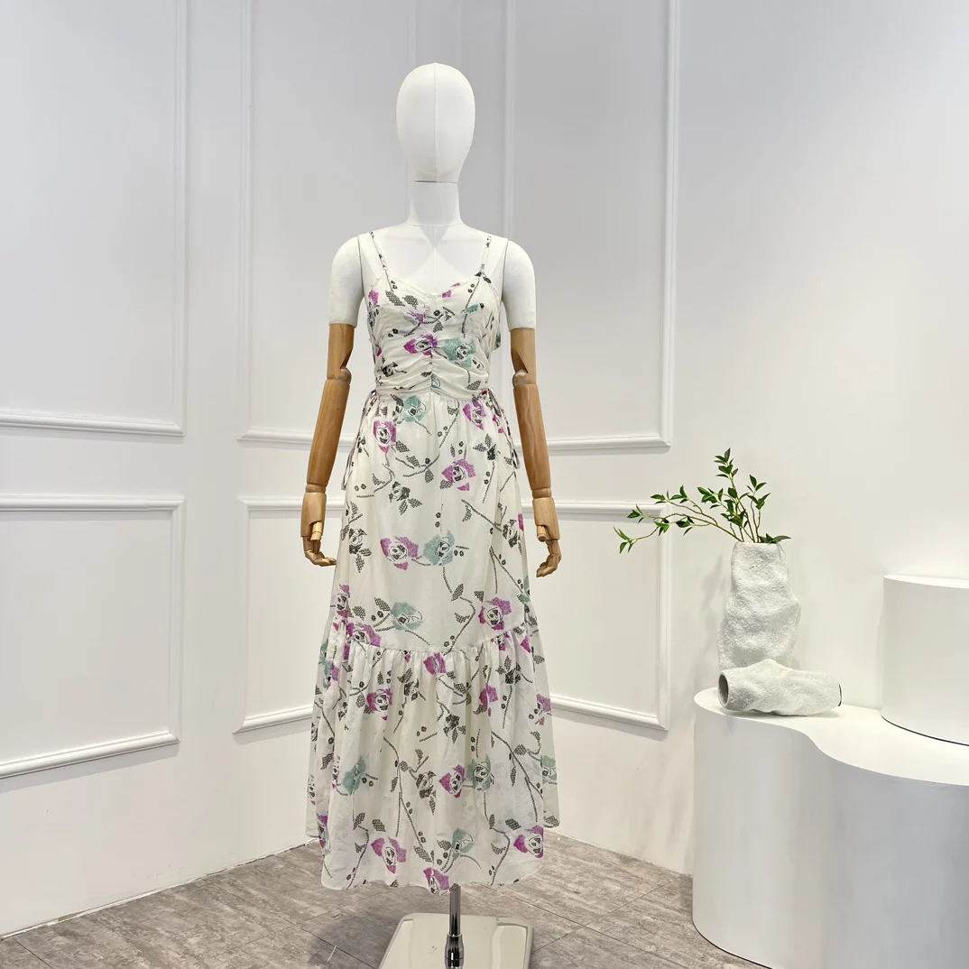 2023 New Arrival Spring Summer High Quality Sweet Floral Printing Drawstring Sleeveless Woman White Camisole Midi Dress
2023 New Arrival Spring Summer High Quality Sweet Floral Printing Drawstring Sleeveless Woman White Camisole Midi Dress