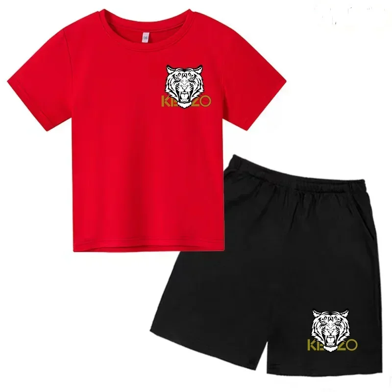 أطفال تي شيرت بنين بنات الصغار 3-12Y موضة لطيف النمر طباعة ماركة الملابس قصيرة الأكمام + السراويل 2P مجموعة الرياضة الترفيه في الهواء الطلق أطفال تي شيرت بنين بنات الصغار 3-12Y موضة لطيف النمر طباعة ماركة الملابس قصيرة الأكمام + السراويل 2P مجموعة الرياضة الترفيه في الهواء الطلق