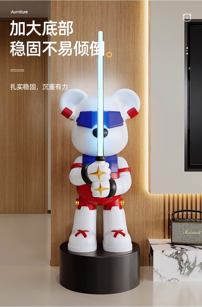 Creative Lightsaber Bear Floor-standing Art Ornament, Large Luxury Doll, Home Decoration, Large Piggy Bank, Bluetooth Speaker Creative Lightsaber Bear Floor-standing Art Ornament, Large Luxury Doll, Home Decoration, Large Piggy Bank, Bluetooth Speaker