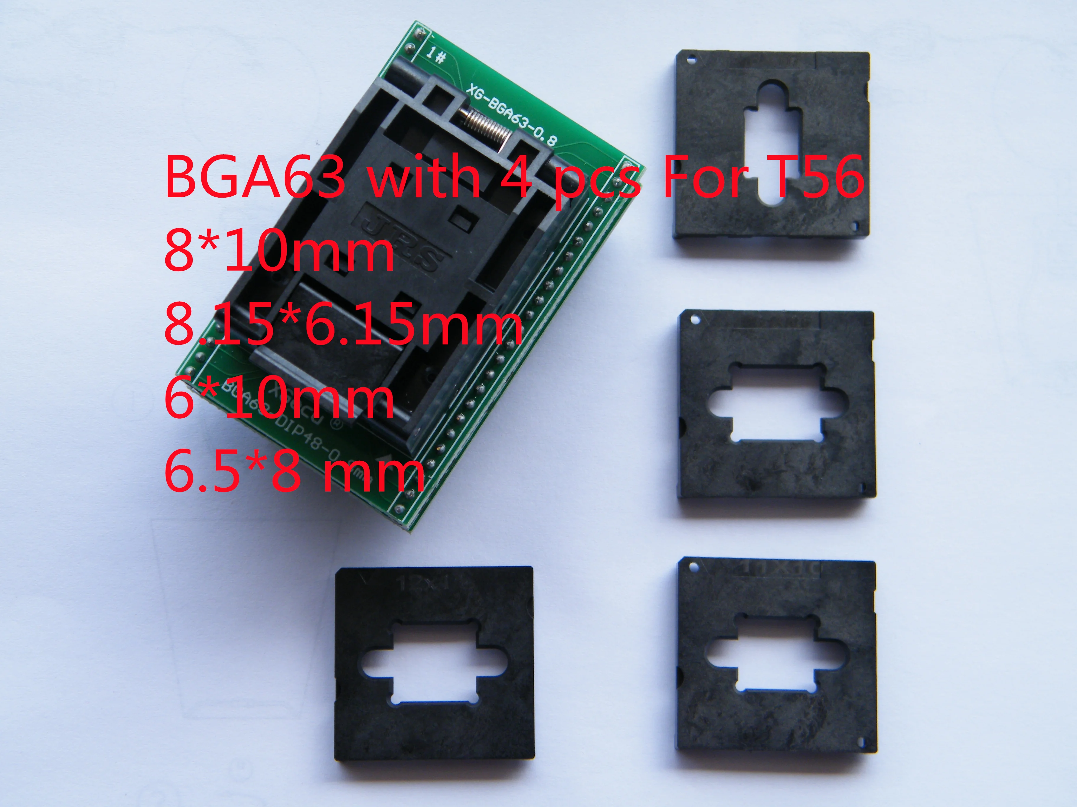 BGA63 8*10 мм 8,15*6,15 мм 6*10 мм 6,5*8 адаптер для T56 Nand программируемая розетка программирования программируемого чипа калькулятора
BGA63 8*10 мм 8,15*6,15 мм 6*10 мм 6,5*8 адаптер для T56 Nand программируемая розетка программирования программируемого чипа калькулятора