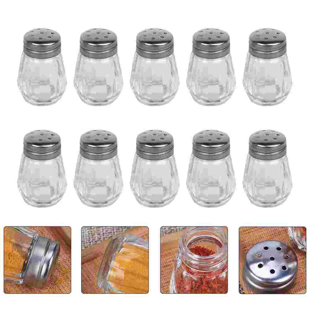 

Mini Salt Shakers Kitchen Glass Condiment Bottles Pepper Bottles BBQ Seasoning Containers Coffee Bean Storage Container