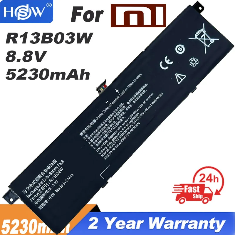 Аккумулятор для ноутбука R13B03W для RedmiBook 13 XMA1903-BB XMA1903-AN MI AIR 13,3 7,7 в 40 Втч 5200 мАч, бесплатные инструменты
Аккумулятор для ноутбука R13B03W для RedmiBook 13 XMA1903-BB XMA1903-AN MI AIR 13,3 7,7 в 40 Втч 5200 мАч, бесплатные инструменты