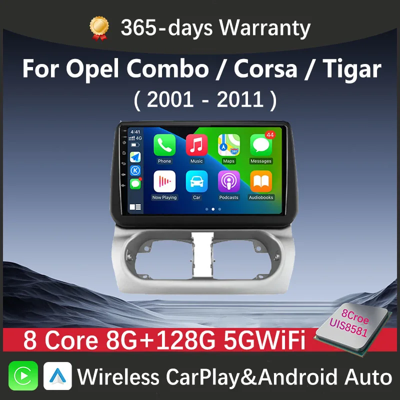 

Android Car Radio for Opel Combo Corsa Tigra 2001-2011 CarPlay 2 Din Car Multimedia Player GPS Navigation Autoradio Head Unit