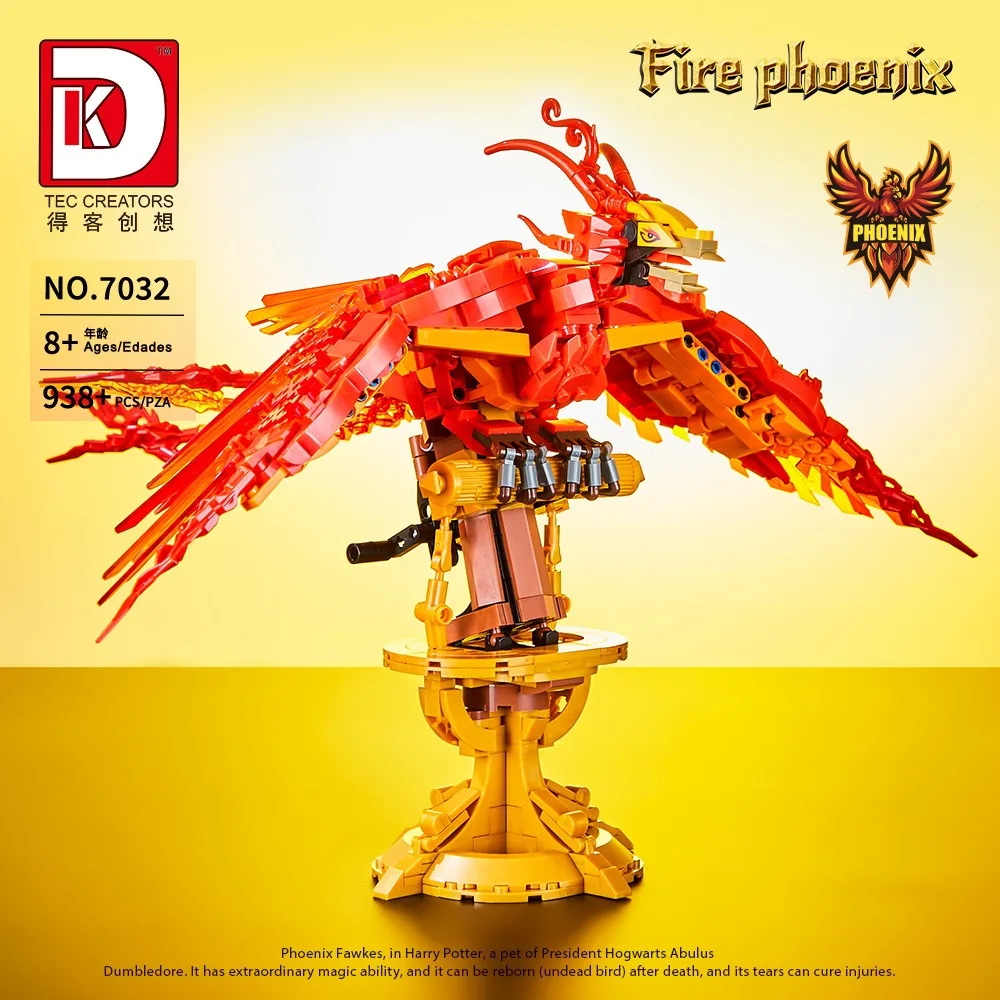 938PCS Creative Magic Movie Fire Phoenix Building Blocks Chinese Fly Divine Beast Animal Bird Model Bricks Assemble Toy Kid Gift 938PCS Creative Magic Movie Fire Phoenix Building Blocks Chinese Fly Divine Beast Animal Bird Model Bricks Assemble Toy Kid Gift